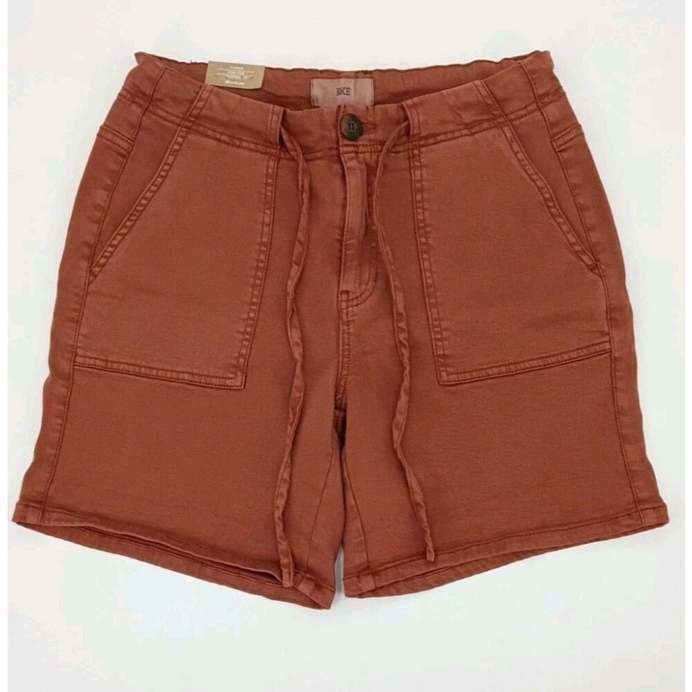 NWT High Rise Utility Shorts 27 Rust Terracotta Modal Cotton Cargo Gorpcore